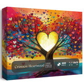 Puzzles en bois rouge cramoisi 1000 pièces